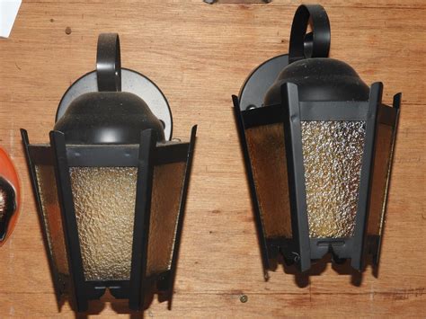 Lot Two Black English Cottage Wall Sconces
