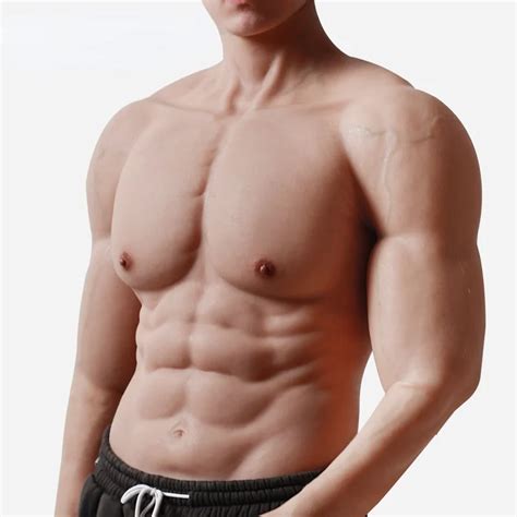 Realistic Silicone Fake Muscle Men S Suit With Arms And Fake Belly Suit Masquerade Performance