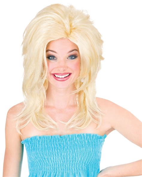 Fun World Rockin Midwest Momma Big Texas Blonde Hair Halloween Costume Wig Fearless Apparel