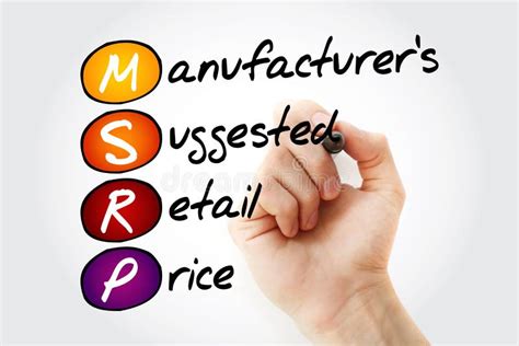 Msrp Manufacturer`s Suggested Retail Price Stock Image Image Of