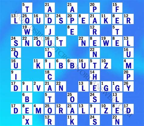 Worlds Biggest Crossword Codewords Puzzle 21 Answers Worlds Biggest