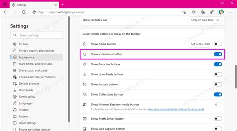 How To Add Or Remove Extensions Button In Microsoft Edge