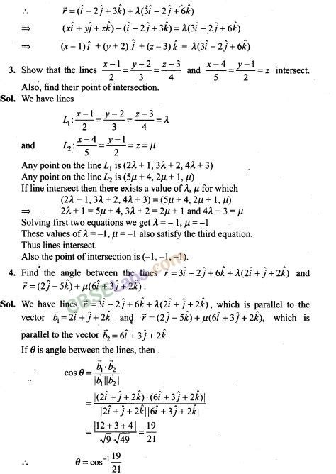 Ncert Exemplar Class 12 Maths Chapter 11 Three Dimensional Geometry