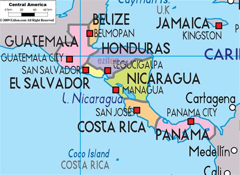 Central America Map With Capitals Courseimage Maps Pinterest