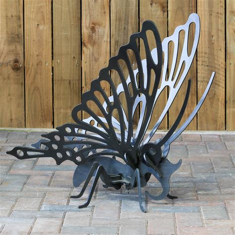 Free Standing Steel Butterfly Sculpture Etsyde