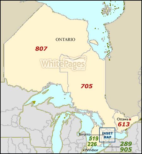 What is the area code in Ontario Canada? - Quora