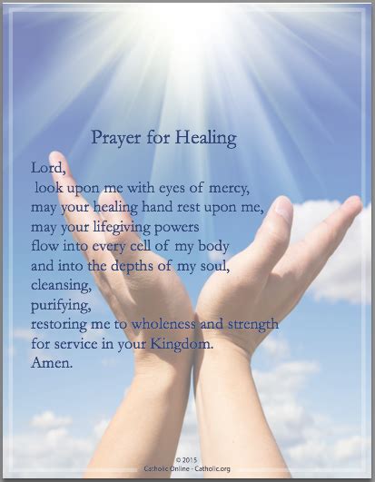 Prayer For Healing Free Pdf Catholic Online Learning Resources