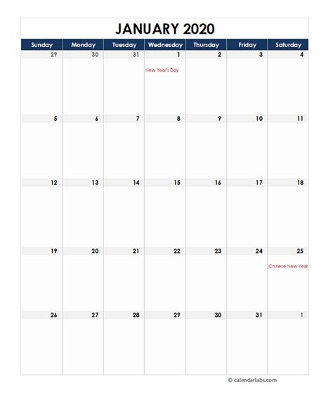 2020 Philippines Monthly Excel Calendar Free Printable Templates