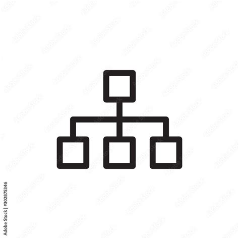 Flat Line Hierarchy Icon Logo Element Illustration Hierarchy Design