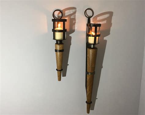 Wall Sconce Hurricane Wall Sconce Medieval Torch Style Large