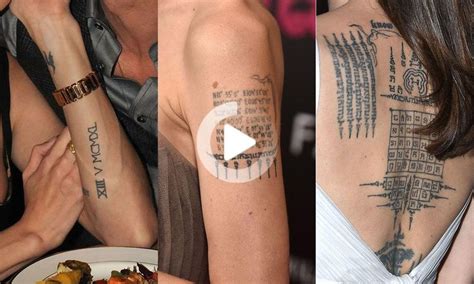 Angelina Jolies Tattoos And The Sweet Meanings Behind Them In 2020