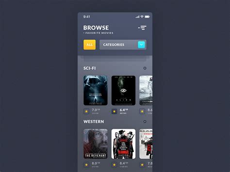 Browse Movies Ios App Free Psd Freebie Supply