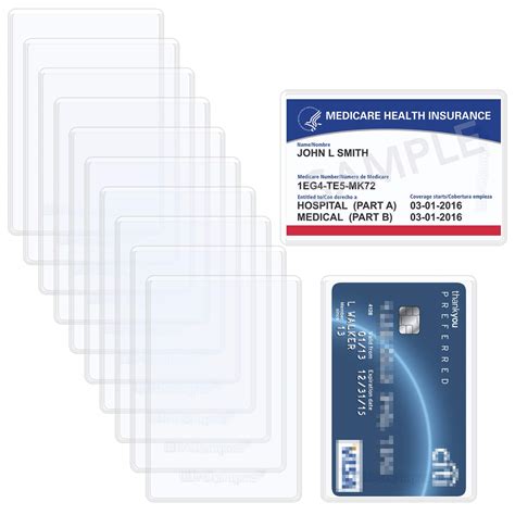 Buy Wisdompro 20 Pack New Medicare Card Protector Sleeves 6 Mil Clear