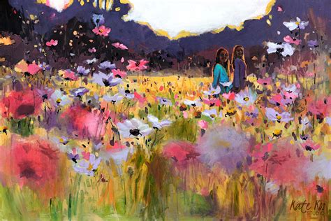 2018 Art Painting Acrylic Landscape Flowers By Kate Kos
