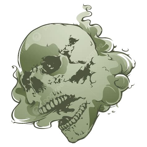 Smoking Skull Vector Hd Images Green Skull Smoke Skull Smoke Dope