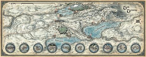 Icewind Dale Ten Towns Forgotten Realms Fantasy Map Map