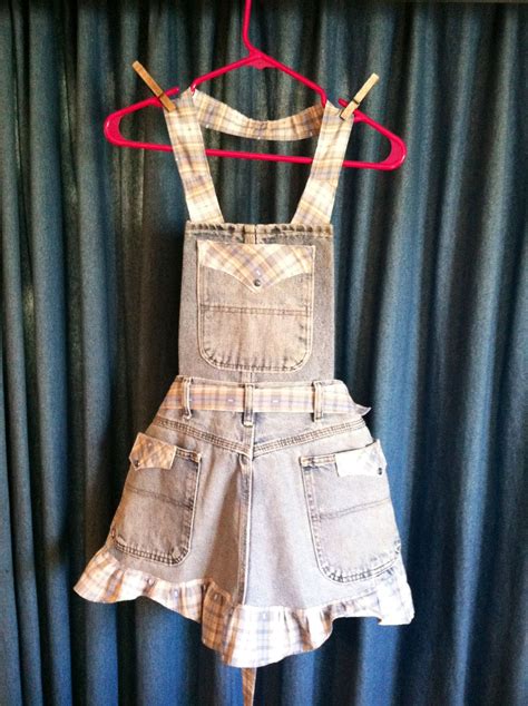 Apron Made Out Of Old Jeans And Old Western Style Shirt Western Style