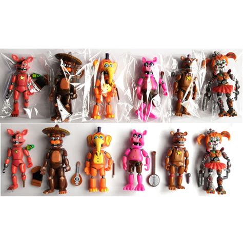 55 Inches 6pcsset Lighting Pvc Five Nights At Freddys Action Figure Fnaf Bonnie Foxy Freddy