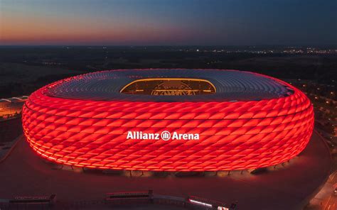 Скачать обои Allianz Arena German football stadium Munich Germany