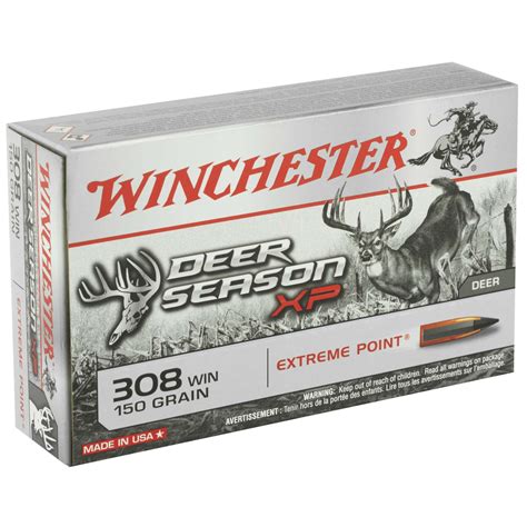 Winchester Deer Season Xp Rifle Amo 308 Win 150gr Extreme Point 20rd
