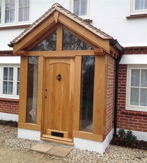 It has a small tiled roof with full length brick walls on either side leading to original front door. Pin by Helen Tate on Oak buildings | House with porch ...