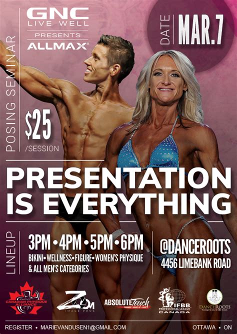 Posing Seminar Presentation Is Everything Cpa Bodybuilding Physique Figure Wellness