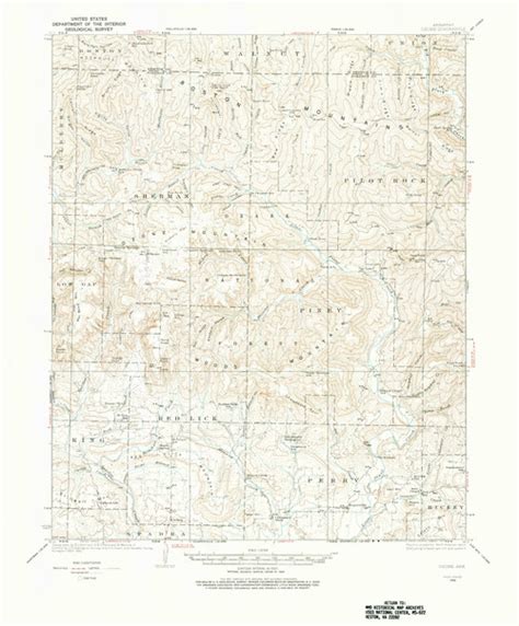 Ozone Arkansas 1934 1975 Usgs Old Topo Map Reprint 15x15 Ar Quad