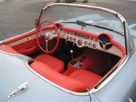 Small World 1957 Arctic Blue Venetian Red Interior Both Tops Great