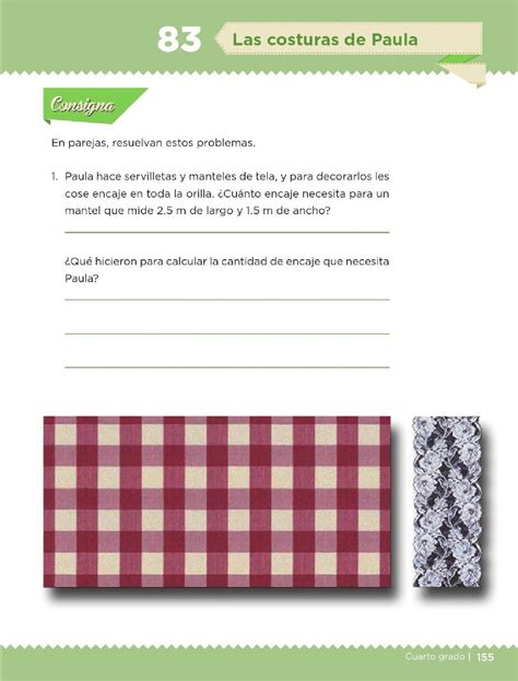 Aquí hay fotos sobre libro de matematicas 4 grado 2019 resuelto. Las costuras de Paula - Bloque IV - Lección 83 ~ Apoyo ...