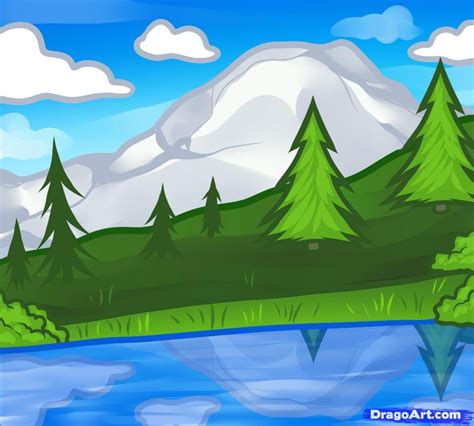 How To Draw A Landscape For Kids by Dawn | Landscape drawing for kids, Landscape drawings ...