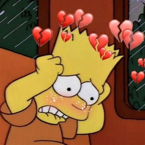 Bart simpson depression sad broken heart emoji. Pin on Alles