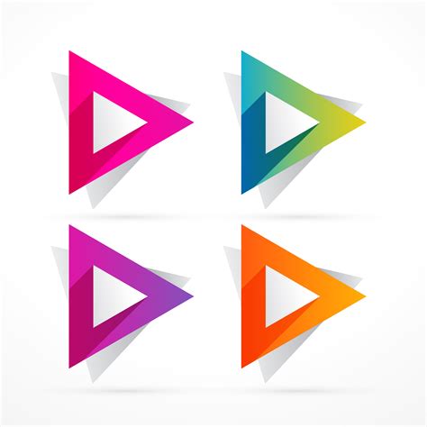 Abstract Colorful Triangle Shape Design Illustration