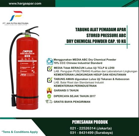 Jual Tabung Alat Pemadam APAR Stored Pressure ABC Dry Chemical Powder