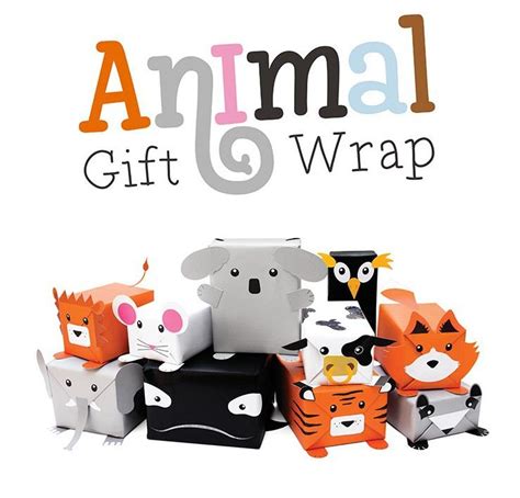Diy Animal Wrapping Paper Animal T Wrap Make Cardboard Animal Shaped
