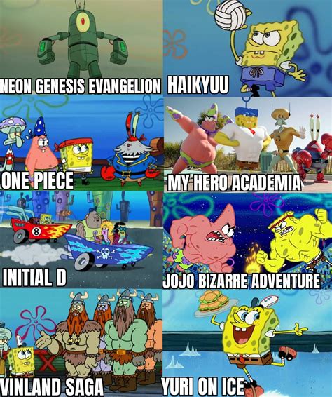 Spongebob Anime Characters