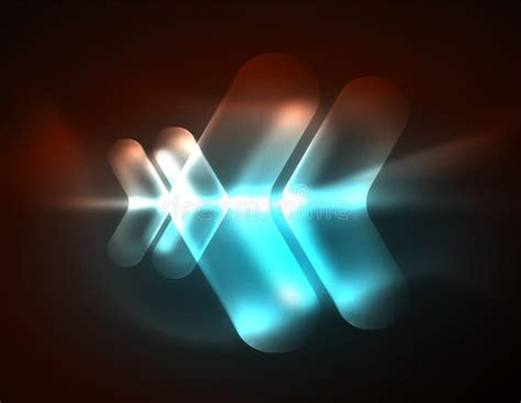 Futuristic Neon Glowing Arrows Techno Background Stock Vector