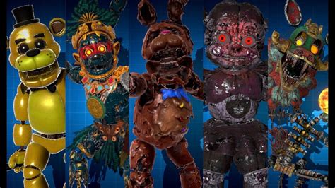 Fnaf Ar All Animatronic Workshop Animations 1 100 Melted Chocolate