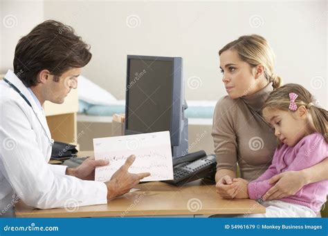 The Child Doctor Examines The Patients In His Office Happy Children