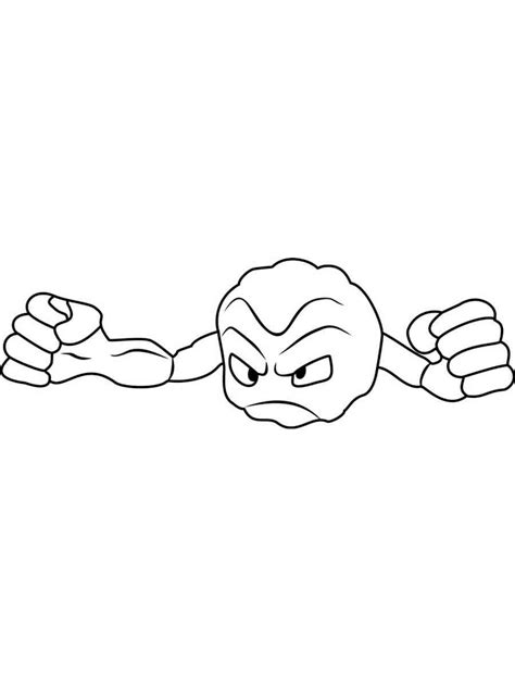 Pokemon Geodude Coloring Pages Free Printable