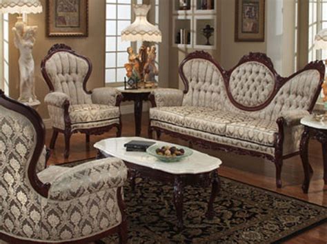 Victorian Furniture Style Sofa And Arm Chairs Victorian Living Room