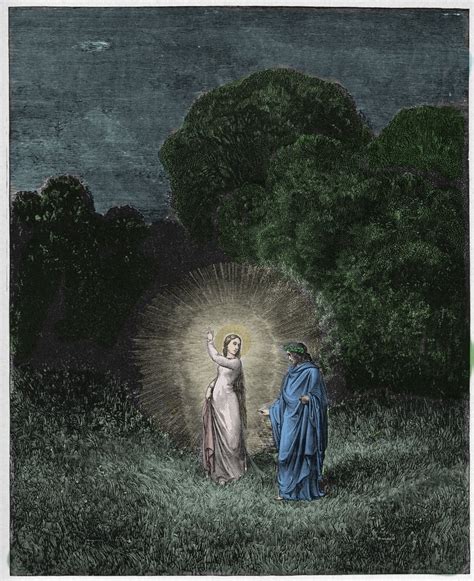 Inferno Canto 2 Beatrice And Virgil Illustration From The Divine Comedy By Dante Alighieri