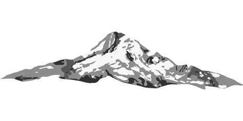 Mountain Landform Sketch Black And · Free Vector Graphic On Pixabay