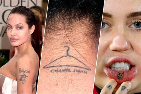 Ezpoiler 10 Celebridades Que Se Tatuaron Cualquier Cosa En La Piel Y Ahora Están Arrepentidos