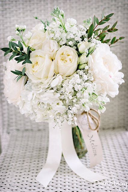 Bridal Bouquet Of Roses Peonies Stock Hydrangea Babys Breath And