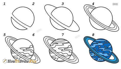 How To Draw A Planet Step By Step Images