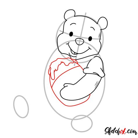 At least, that's what i think. How to draw Winnie-the-Pooh eating honey - Sketchok