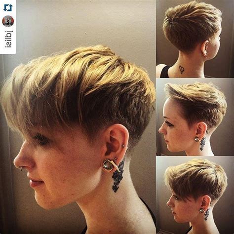 Short Pixie Cut Front And Back View