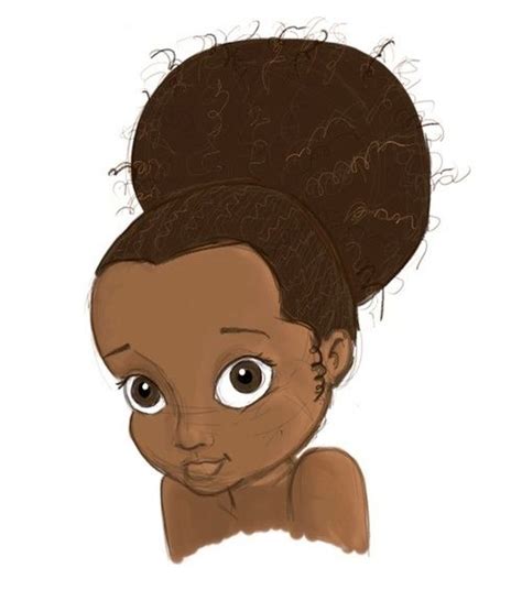 Blonde hair, big blue eyes. natural hair cartoon pictures | Description: black girl ...