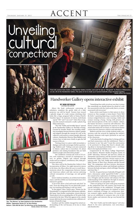2013 – Unveiling cultural connections – Handwerker Gallery opens