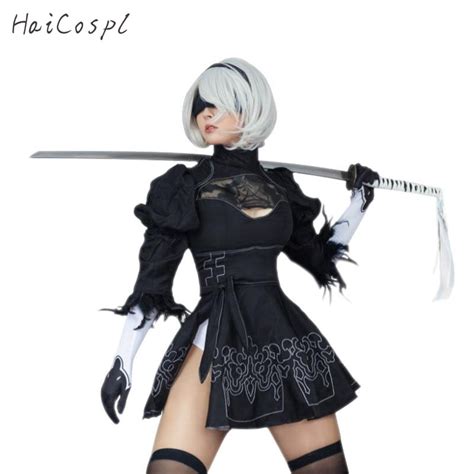 Chinese Size Nier Automata Yorha 2b Cosplay Suit Anime Women Outfit